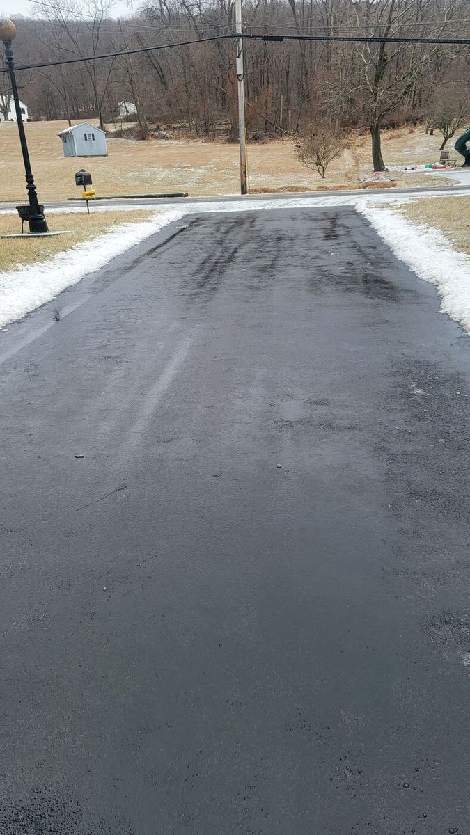 Clear driveway after snow removal